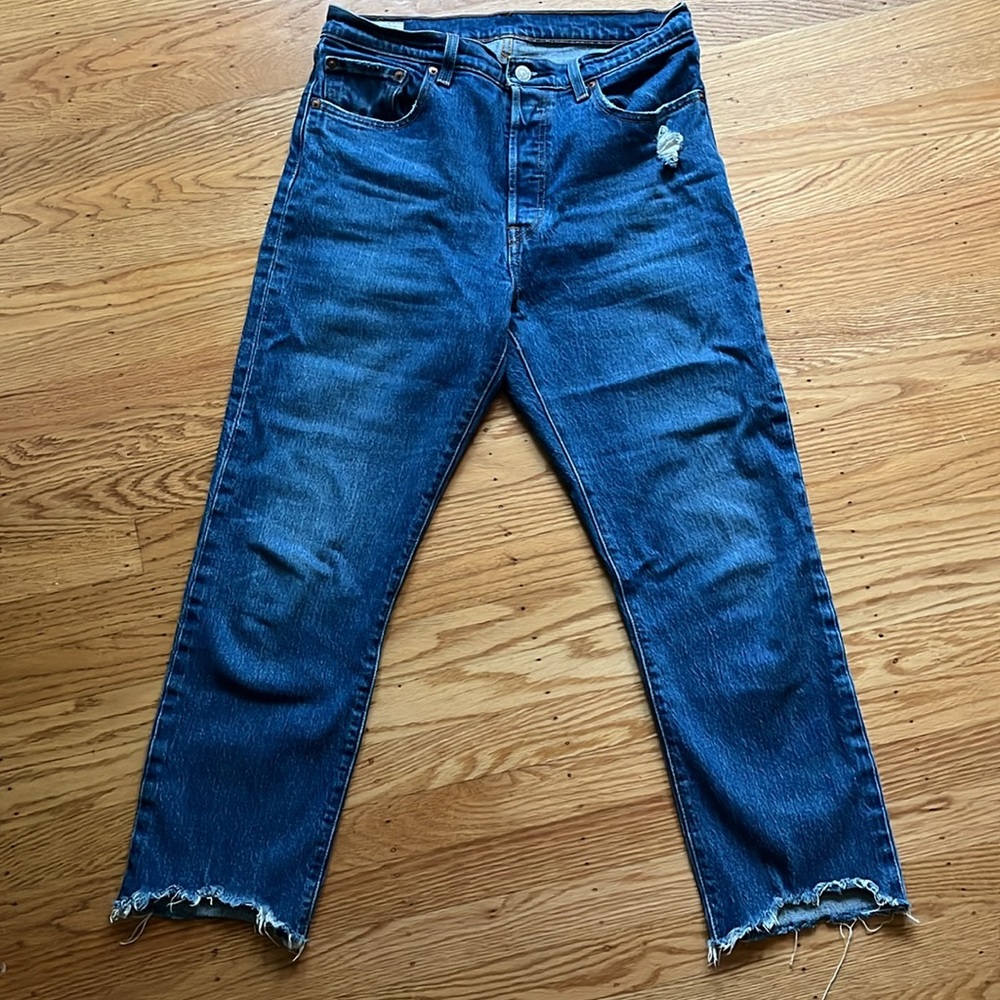 Levi’s Straight Cropped 501s, W29, L26